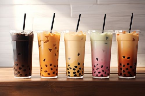 濃郁的珍珠奶茶飲品攝影圖片 創意海報